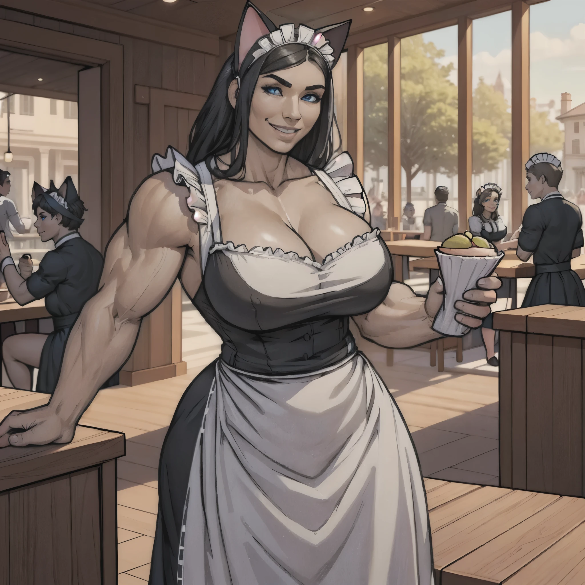 肌肉女孩咖啡馆 - 强大的少女