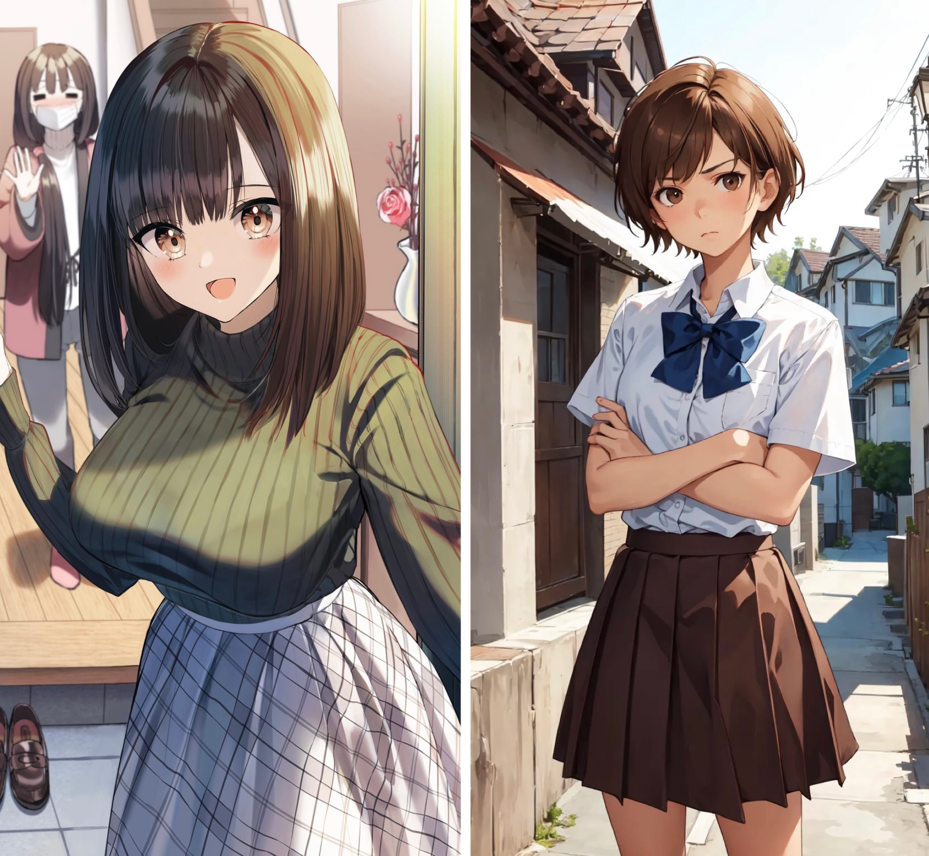 Kaori 和 Emi (长大后)