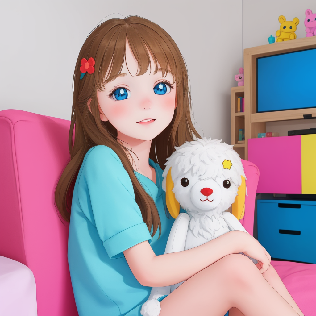 请帮我女儿梳妆打扮