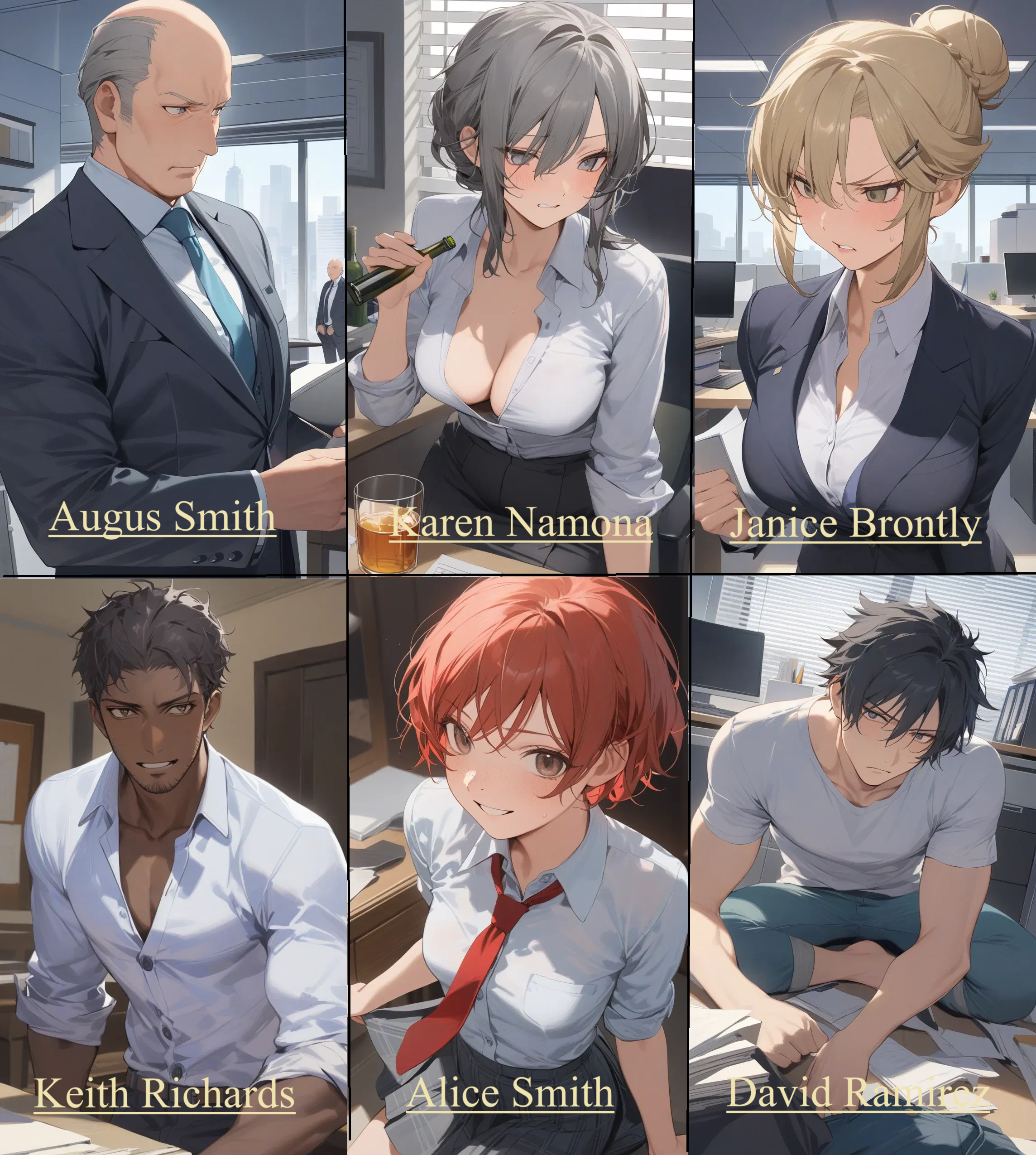 不适合工作场所的办公室角色扮演游戏