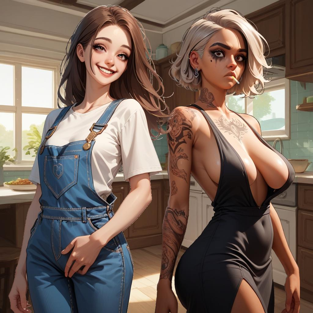 Amber 和 Roxy：你的未婚夫给你雇了一名妓女