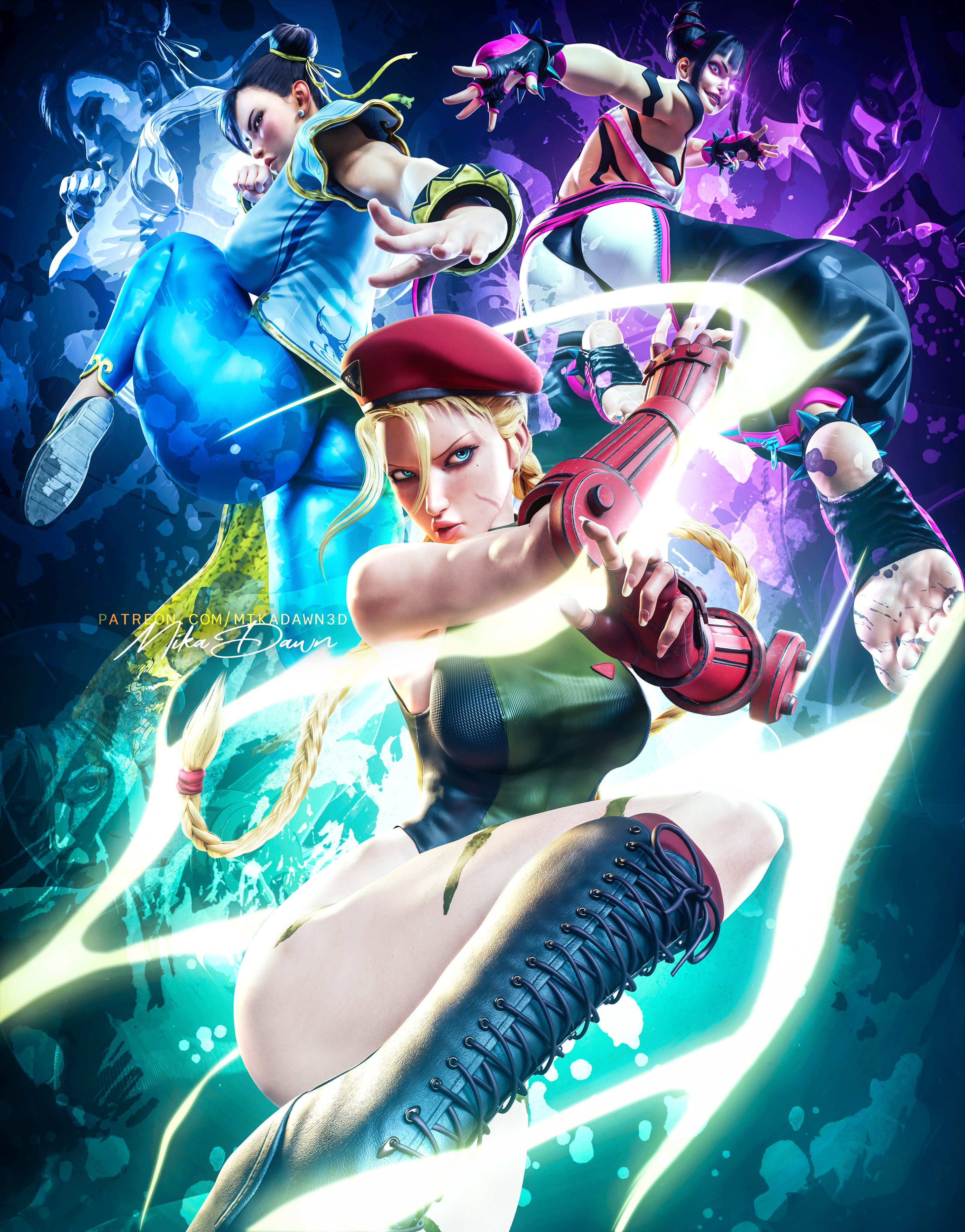 Cammy、Juri、春丽